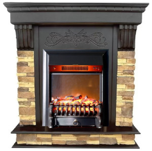 90725371 Брайт с очагом Fobos Black (BLT-999B-5/Black) 1700Вт цвет черный Каминокомплект STLM-0356981 INTER FLAME