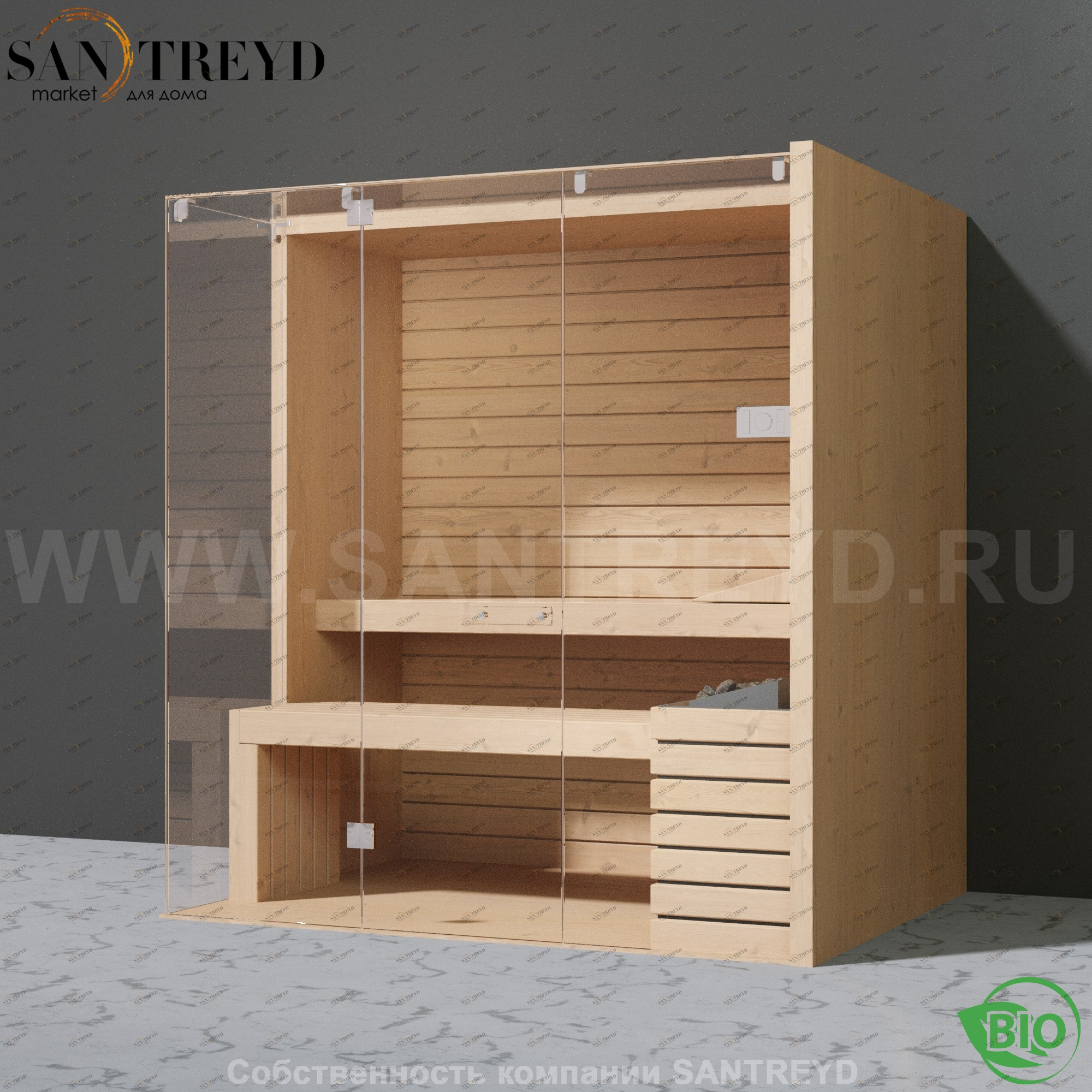 Effegibi SKY CORNER 60 BI55400020 Био-сауна. Мощность: 6 кВт макс. Размеры: длина 200 см, ширина 150 см. Отделка: канадский хемлок.