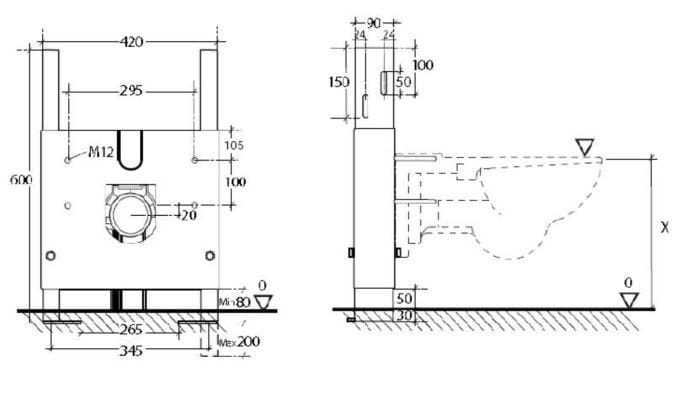 Держатель для унитаза из нержавеющей стали Ponte Giulio Стандартная ARCH-00110927 - Вид №2
