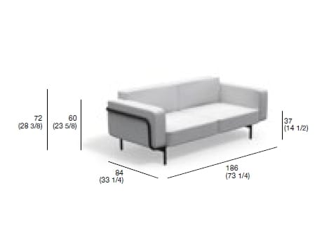 2-местный тканевый садовый диван RODA Extendo ARCH-00100079 - Вид №18