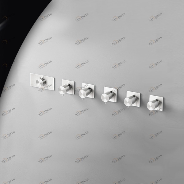 Термостат для душа AICO TER58L серебристый глянцевый Radomonte