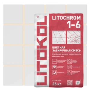 Затирка цементная Litokol 1-6 C.50 цвет жасмин 25 кг
