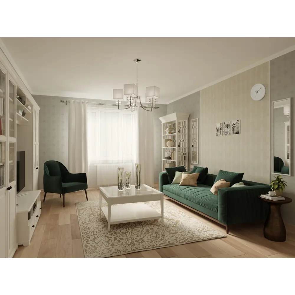 Обои флизелиновые Ар-деко 1.06х10 м цвет белый ED 4376-2 EURO DECOR Парламент STLM-2022323 - Вид №3