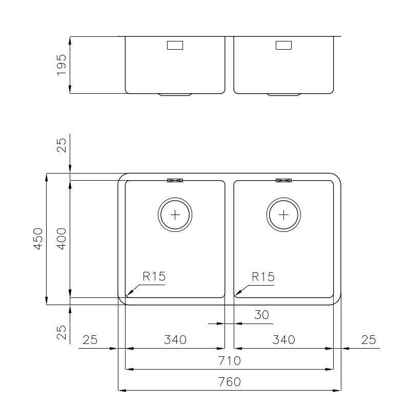 2203850 Мойка KE - R15 2203 850 Fosterspa  - Вид №1