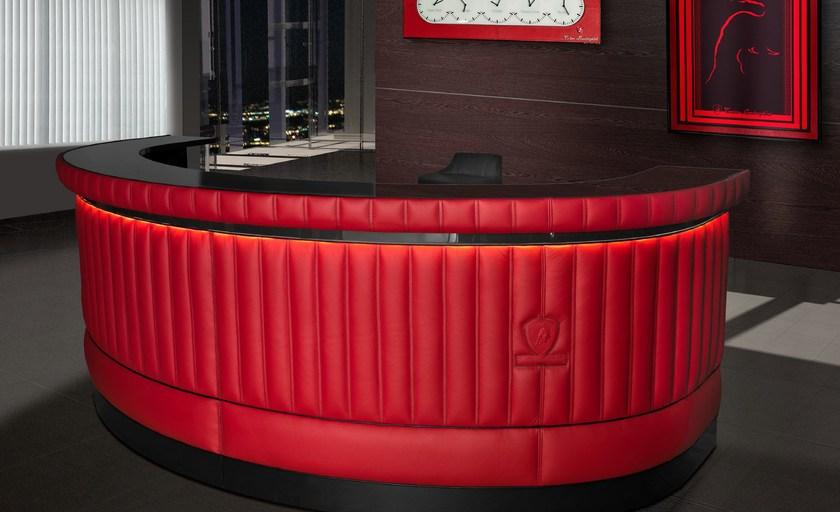 Tonino Lamborghini Casa Круглая кожаная стойка администратора с подсветкой Suzuka sun-id-1432382 - Вид №1