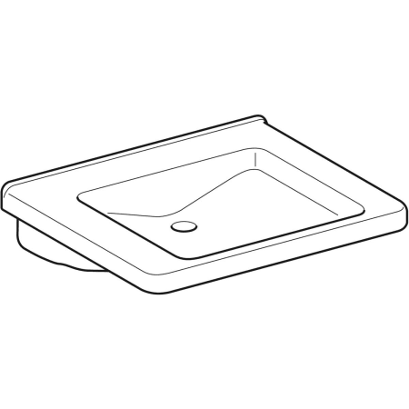 128660000 Раковина Geberit Renova Comfort Square, безбарьерная Geberit  - Вид №16