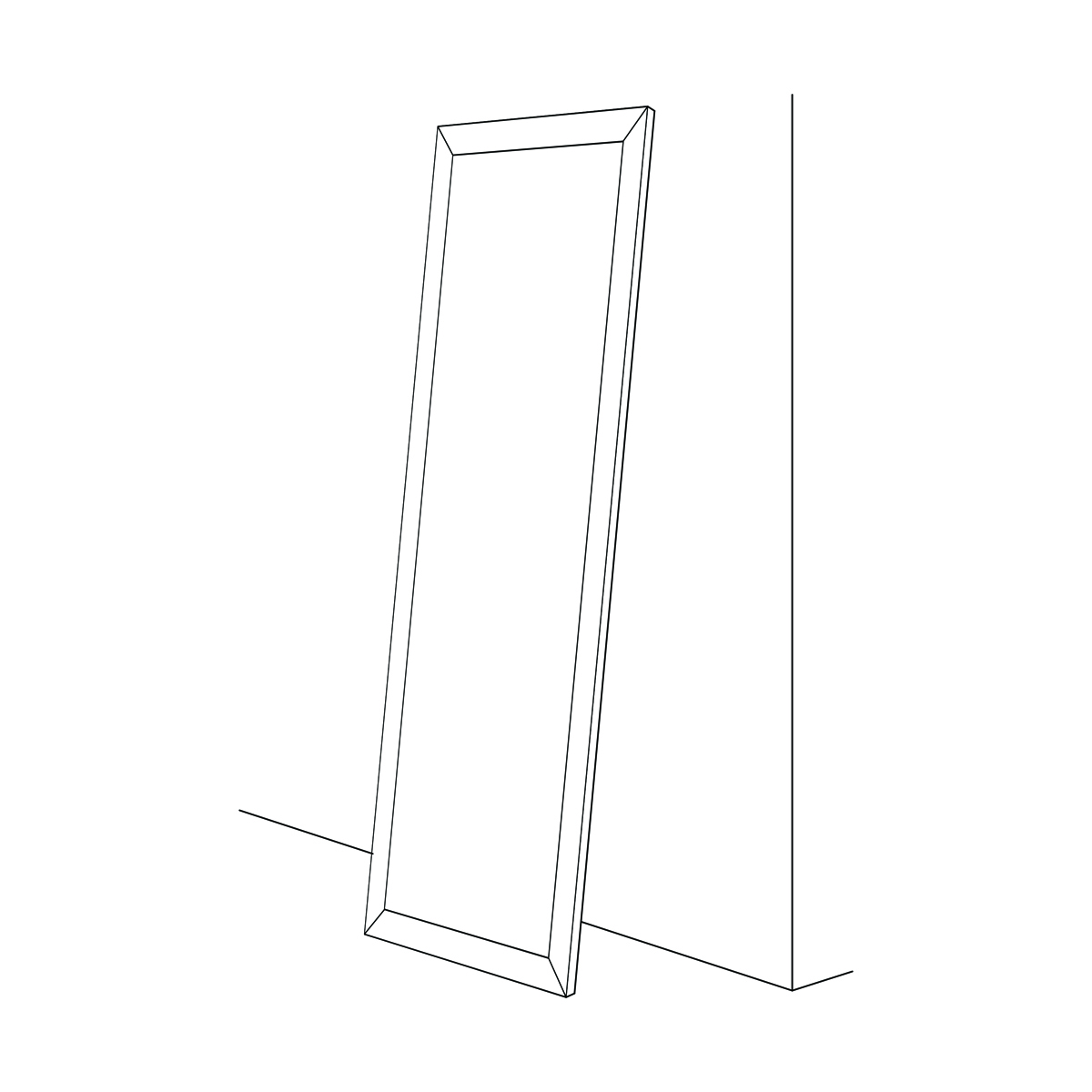 BY 6023 Зеркало напольное в багетной раме - волна хром 90 mm EVOFORM Definite floor - Вид №6