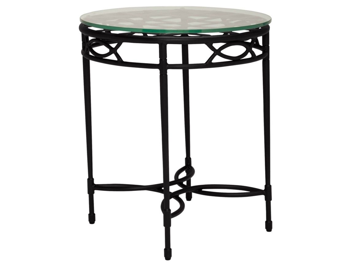 Круглый журнальный столик из нержавеющей стали и стекла JANUS et Cie ARCH-00047288 - Вид №1