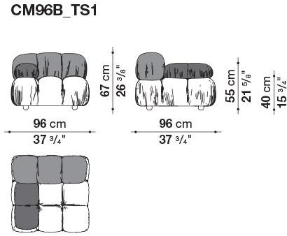 B&B Italia Модульный кожаный диван с тафтингом Camaleonda sun-id-1503982 - Вид №16