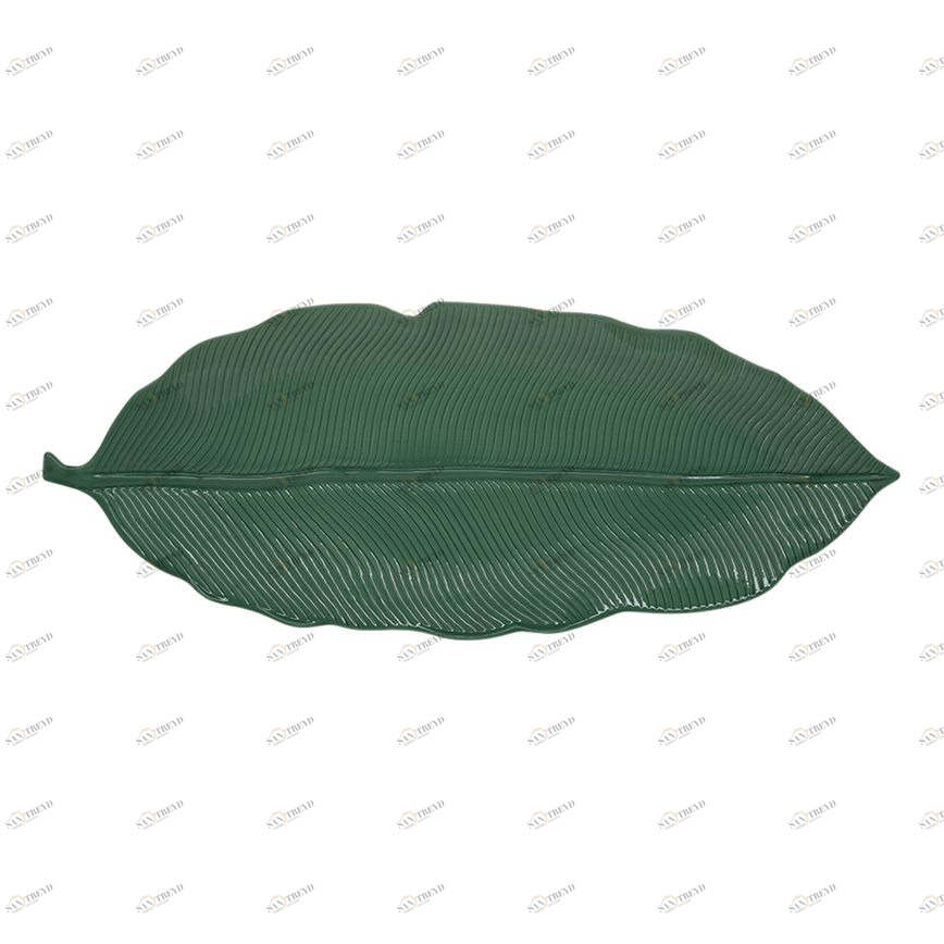 Блюдо фарфоровое сервировочное 39х16 см зеленое "Мадагаскар" EASY LIFE МАДАГАСКАР 00-3947029 Зеленый 