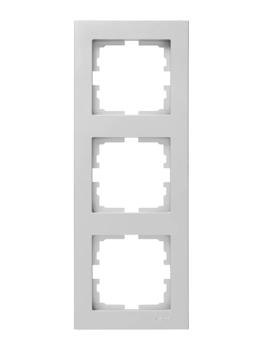 VESNA Рамка 3-ая горизонтальная без вст серебро LEZARD 742-4300-148