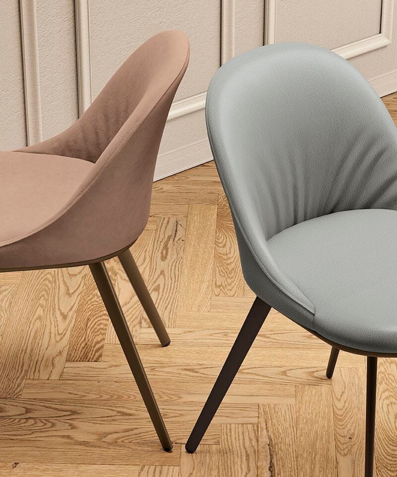 Тканевый стул без подлокотников Febal Casa DEA ARCH-00128259 - Вид №1