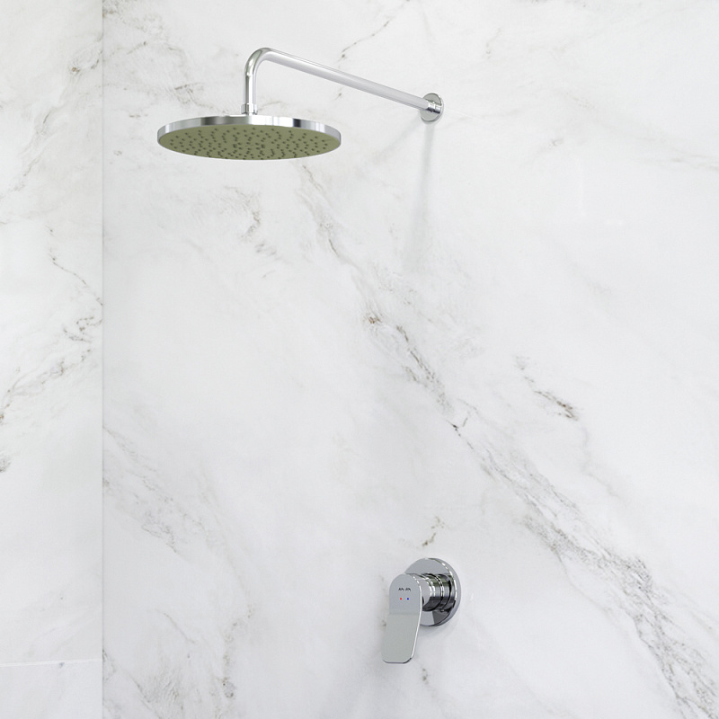 FB85A2R010 набор: см-ль д/душа верхний душ 250 мм держатель д/верхн.душа хром шт. AM.PM X-Joy  - Вид №1