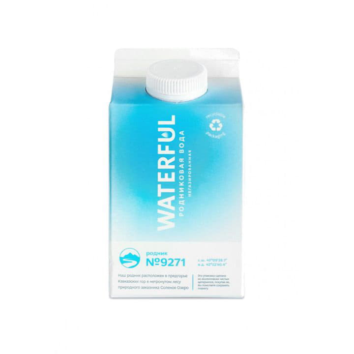Вода минеральная родниковая WATERFUL негазированная 0,5 л Santreyd 3207 - Вид №1