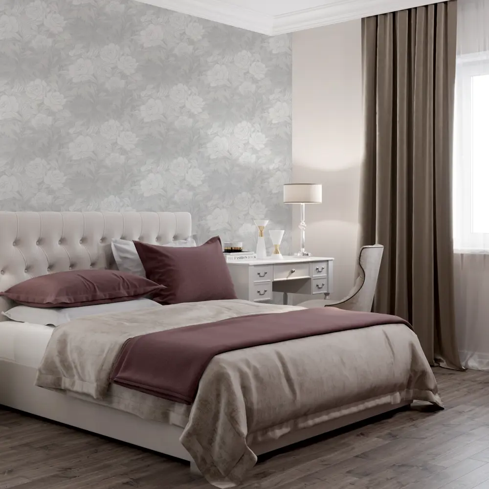 Обои флизелиновые Палитра Edem светло-серые 1.06 м PL71655-14 88120577 STLM-2129703 - Вид №3
