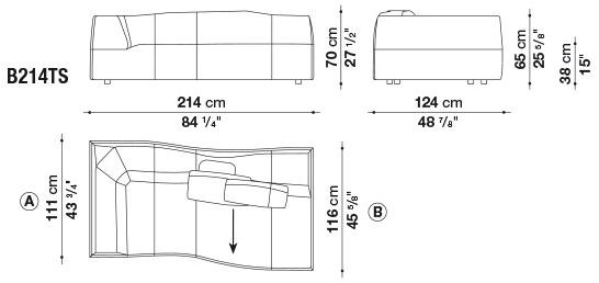 B&B Italia Модульный угловой диван из ткани Bend sun-id-1444225 - Вид №18