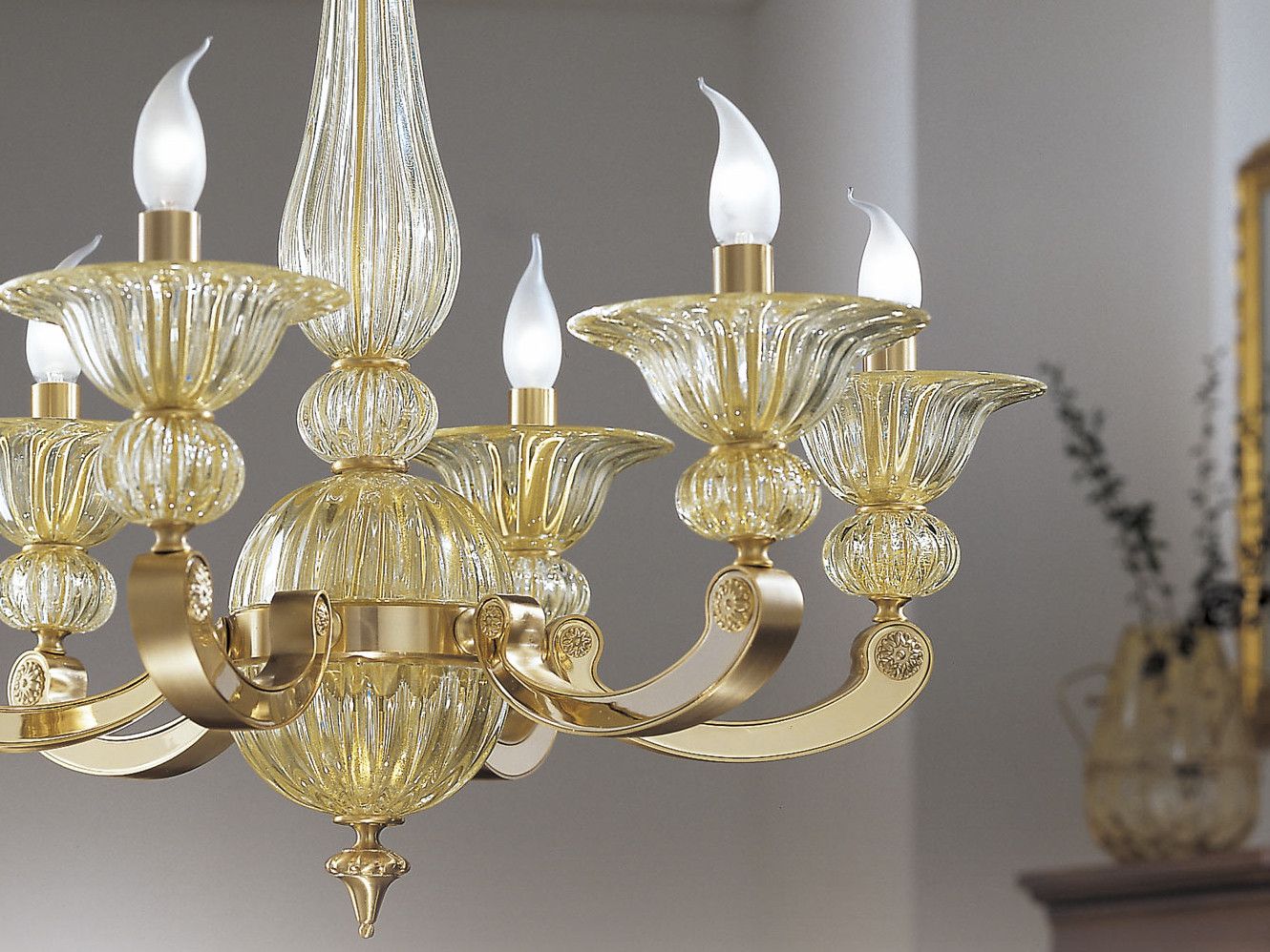 Золотая люстра с кристаллами Possoni Illuminazione ARCH-00120647 - Вид №1
