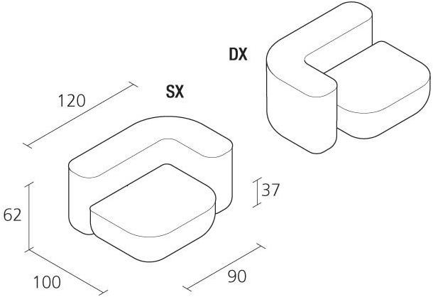 Alias Кресло из ткани по контракту Okome sofa sun-id-1352049 - Вид №1