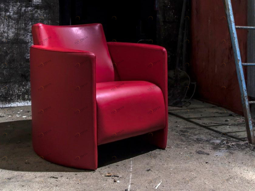 Duvivier Canapés Кожаное кресло с подлокотниками  Danaxa11 