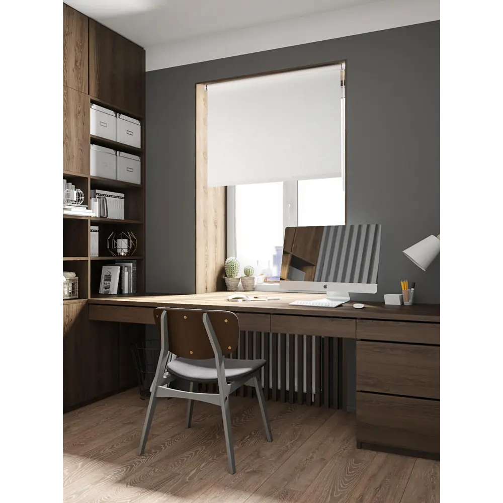 Штора рулонная Shine 90x160 см белая PRAKTO STLM-2182528 - Вид №4