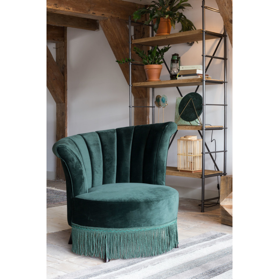 Кресло Flair темно-зеленое Dutchbone 3100051 - Вид №1