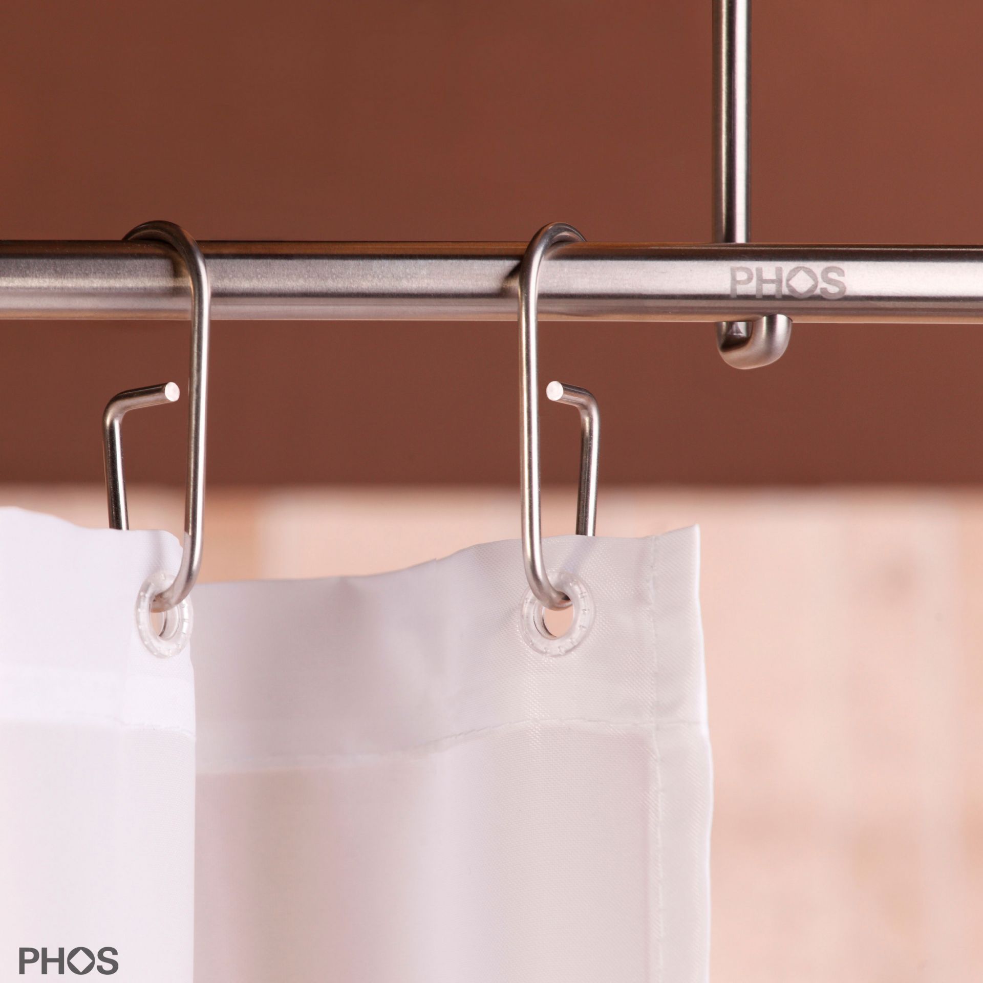 HKDSet10 Проходные крючки для штор, набор из 10 шт. для стержня ø12 мм PHOS  - Вид №2