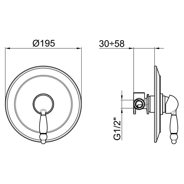 DO880101010 Смеситель для душа Webert Dorian - Вид №1