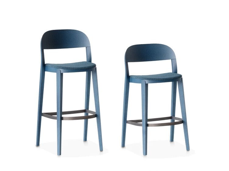 Высокий стул из ясеня с мягким сиденьем Potocco минимальная ARCH-00003855 - Вид №1