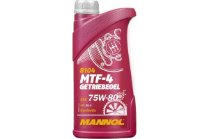 18730104 Синтетическое трансмиссионное масло MTF-4 GETRIEBEOEL 75W80, 1 л 1943 MANNOL