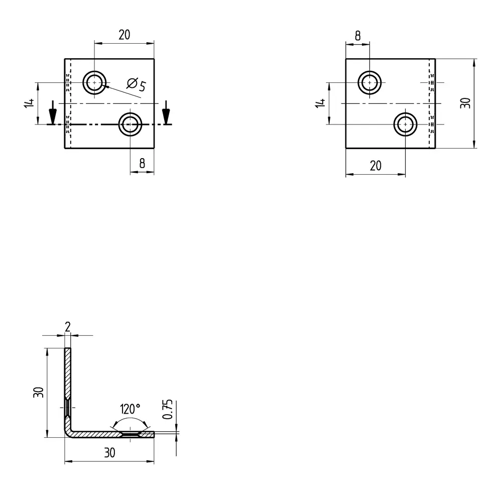 Уголок мебельный GAH ALBERTS KSZ 30x30x30x2 желтый цинк STLM-2148218 - Вид №3