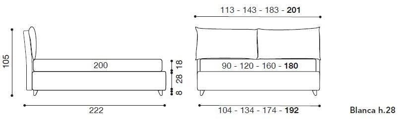 Twils Двуспальная кровать с мягким изголовьем Blanca sun-id-1459408 - Вид №4