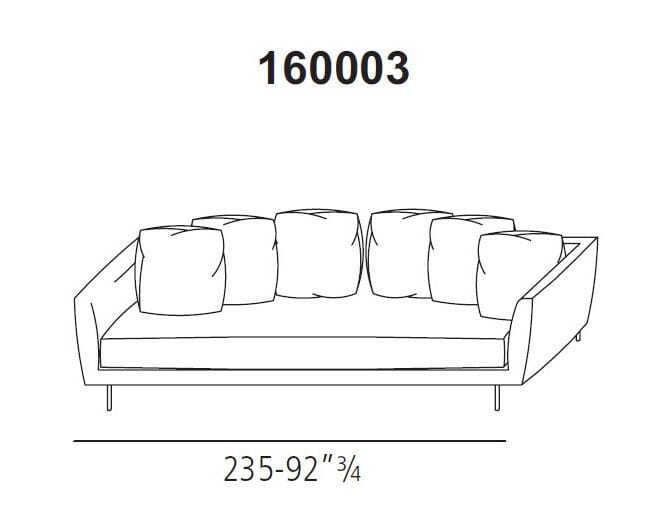 Секционный диван из кожи или ткани Vibieffe 160 RE-FEEL ARCH-00134727 - Вид №3