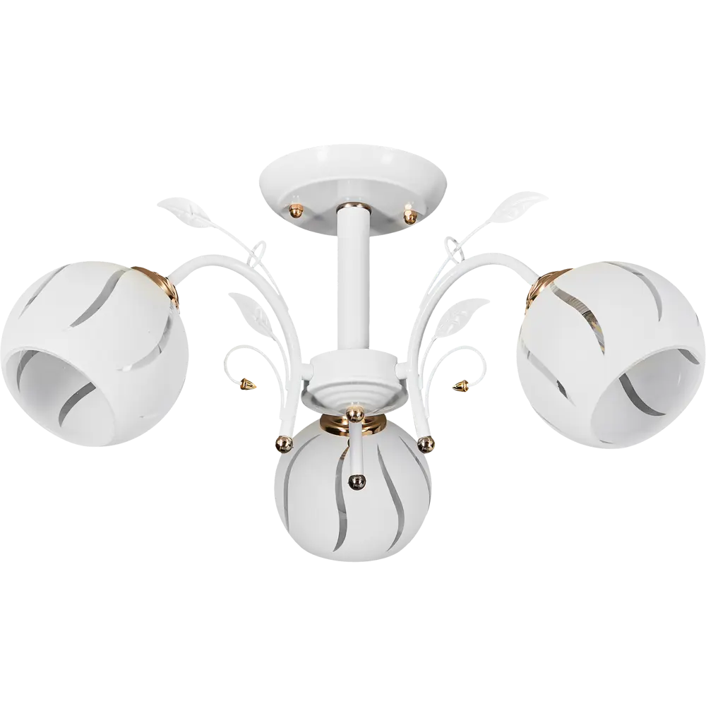 РОССВЕТ Люстра Амплуа - белая потолочная с тремя плафонами 89426690 STLM-1577630 - Вид №2