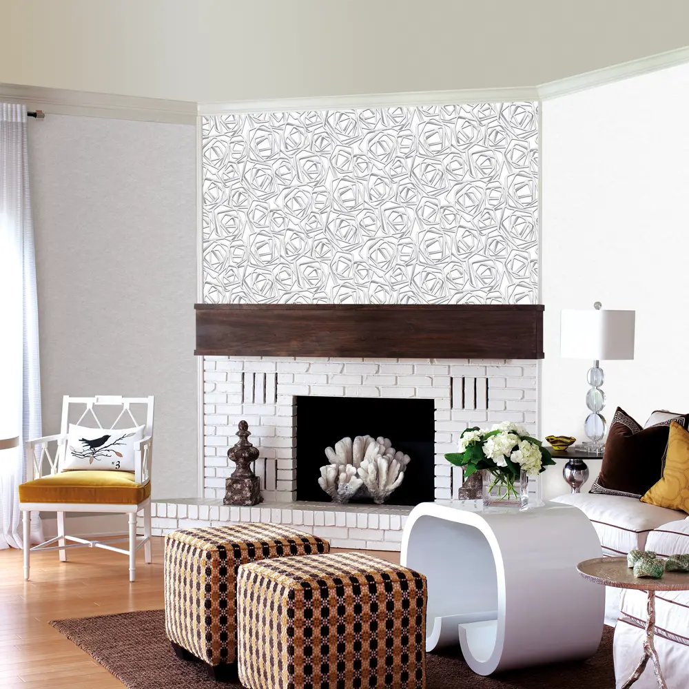 Обои флизелиновые Erismann Elegance белые 1.06 м 4537-5 STLM-2130350 - Вид №2