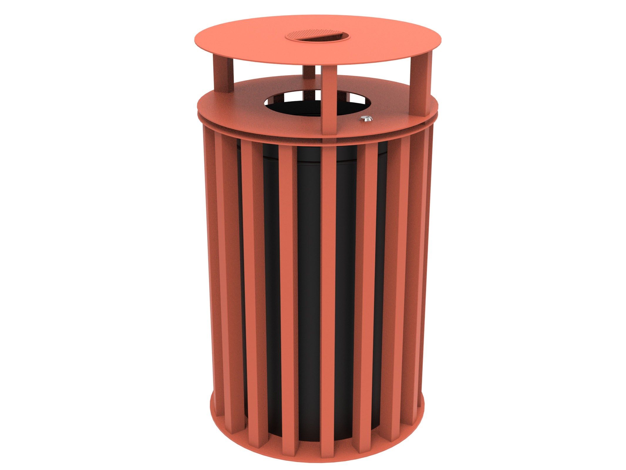 Оцинкованная стальная корзина для мусора с пепельницей Lazzari Динамо ARCH-00058102 - Вид №21