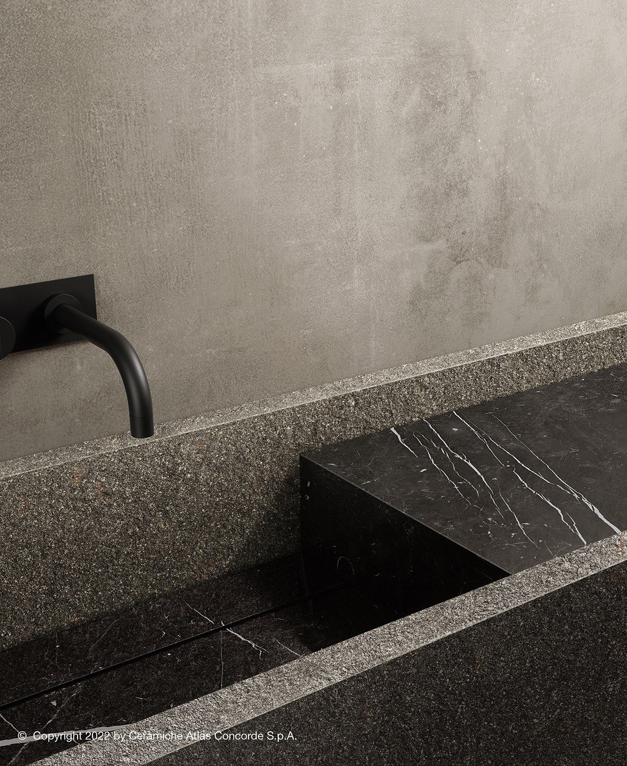 Подвесной одиночный умывальник с подвесным комодом Atlas Concorde Habitat Dialogo ARCH-00057242 - Вид №3