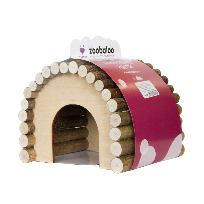 ПР0047026 Домик для грызунов дерев овал средний 18х15х15см ZOOBALOO 