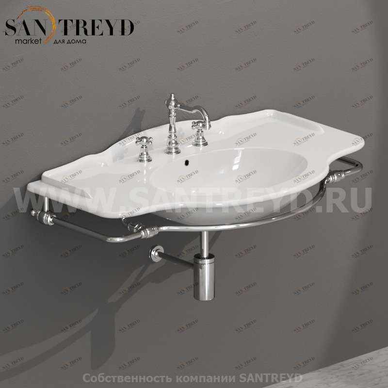 PAPC22 Держатель для полотенец 110 см хромированный Globo Paestum Италия Ceramica Globo