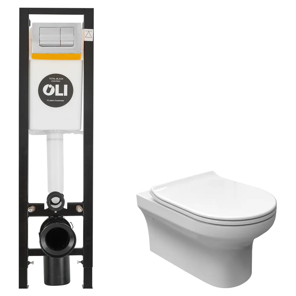Комплект инсталляции Oli Quadra с унитазом тип ободка закрытый Sensea Favori STLM-2019811