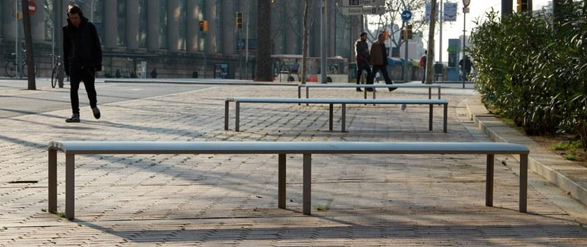 URBIDERMIS Скамья из анодированного алюминия без спинки Neoromántico sun-id-1385431 - Вид №1