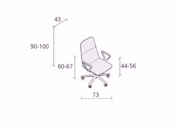 Регулируемое по высоте вращающееся кресло с подлокотниками Alias ARCH-00099742 - Вид №1