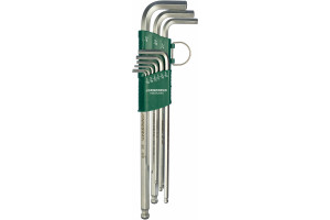 13938700 Набор торцевых шестигранных ключей с шаром 1/16"-3/8" 9 шт. X-TRA LONG H06SA209S Jonnesway