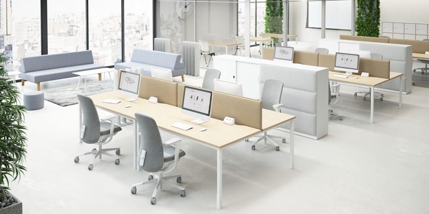 FURNIKO Несколько рабочих станций с разделительными панелями P-square sun-id-1495707 - Вид №2