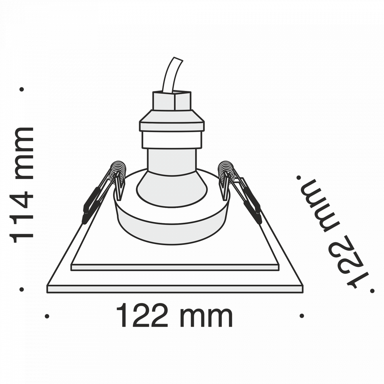 Встраиваемый спот белый Technical Gyps DL005 TECHNICAL DOWNLIGHT 00-3957211 Белый  - Вид №1