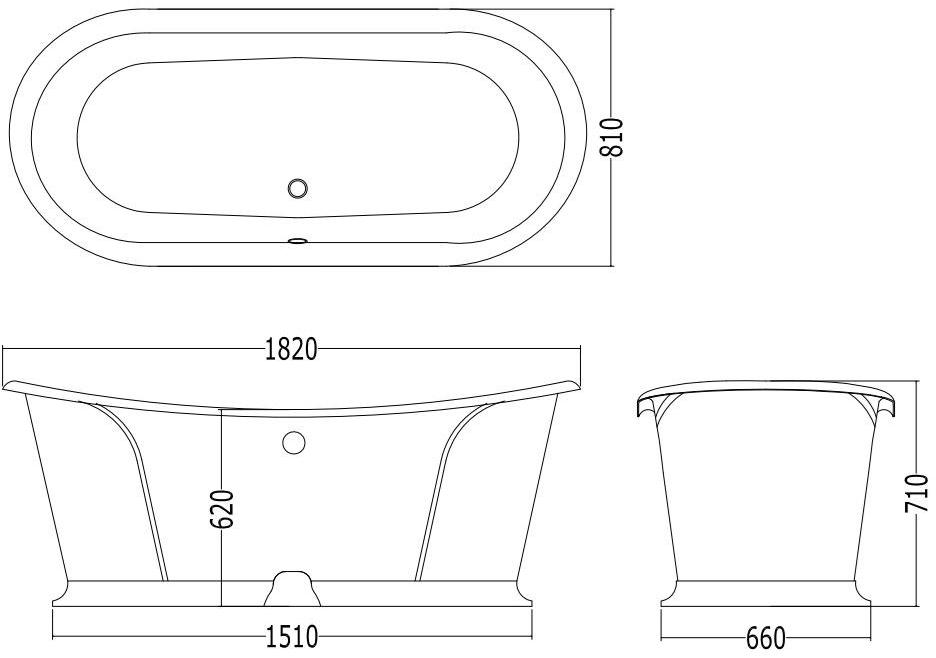 Devon&Devon Отдельностоящая овальная чугунная ванна sun-id-1377384 - Вид №3