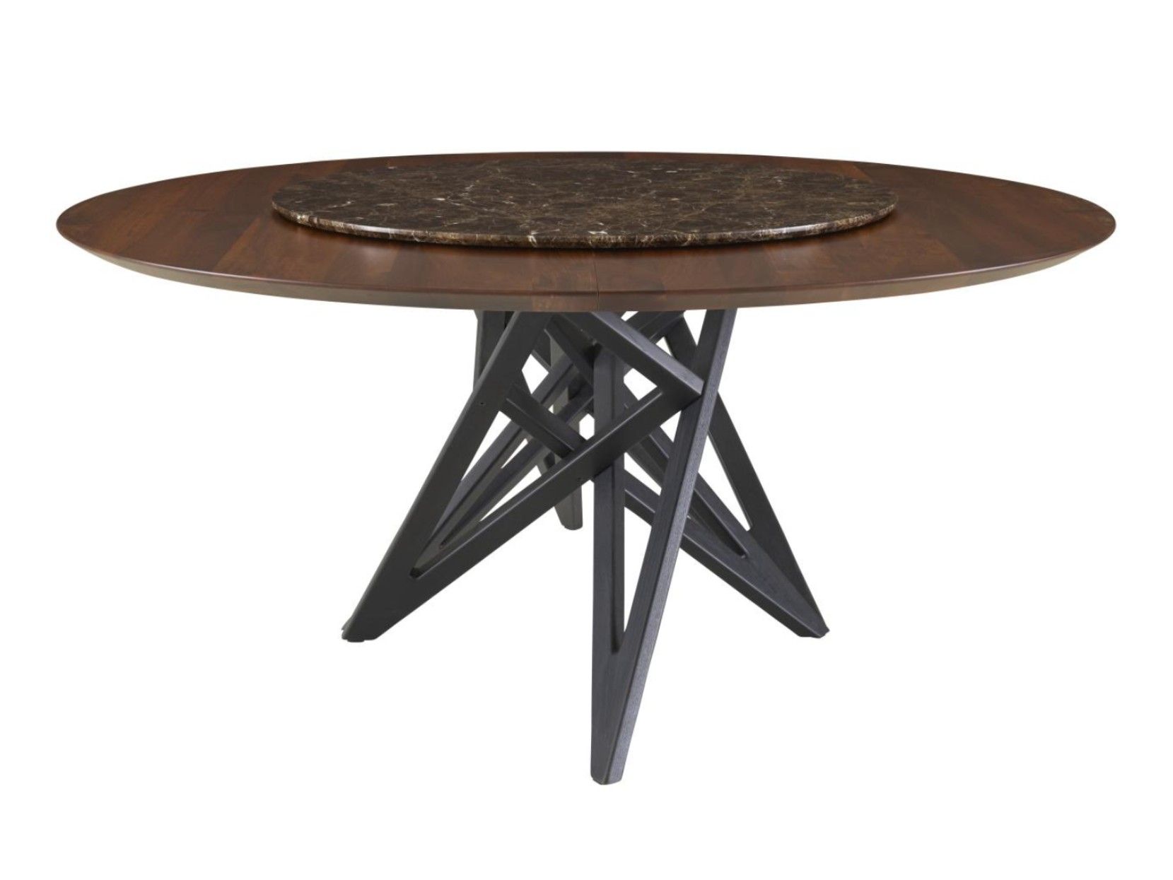 Круглый деревянный обеденный стол с Lazy Susan Ligne Roset ENNÉA ARCH-00051125 - Вид №1