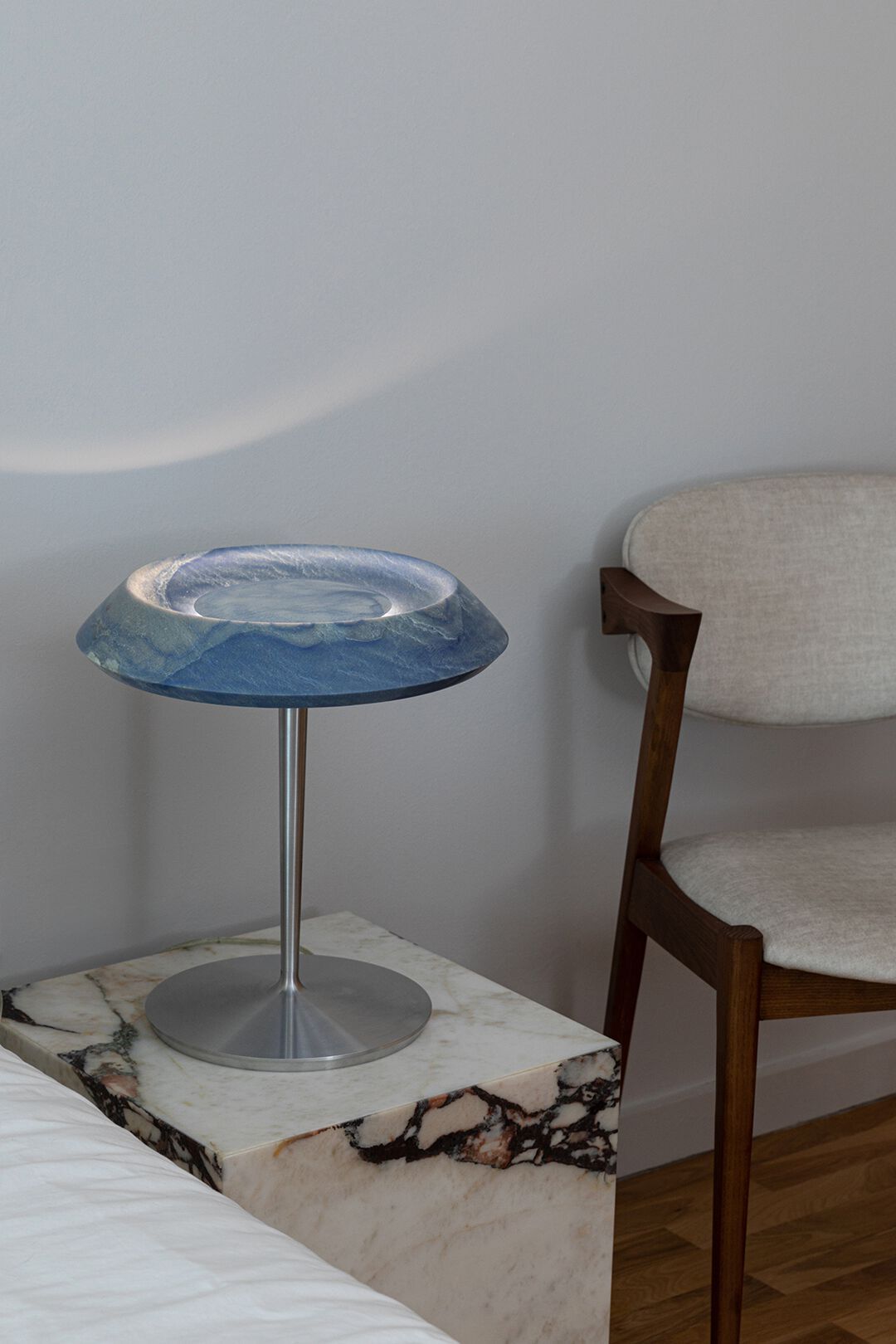 Мраморная светодиодная настольная лампа Maami Home FIORE AZUL ARCH-00046758 - Вид №2