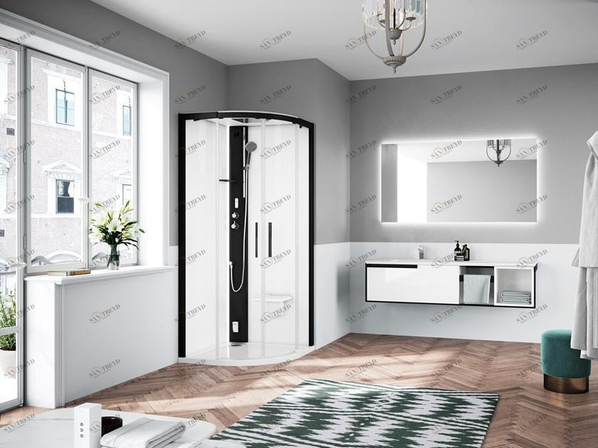 NOVELLINI Полукруглая многофункциональная душевая кабина Glax 1 2.0 sun-id-1483227