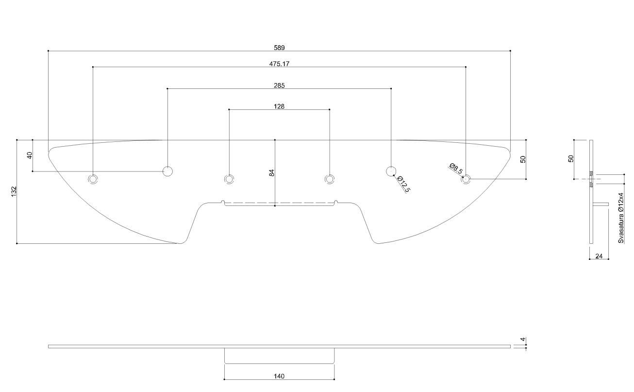 Держатель для раковины из нержавеющей стали Ponte Giulio повседневная ARCH-00046403 - Вид №2
