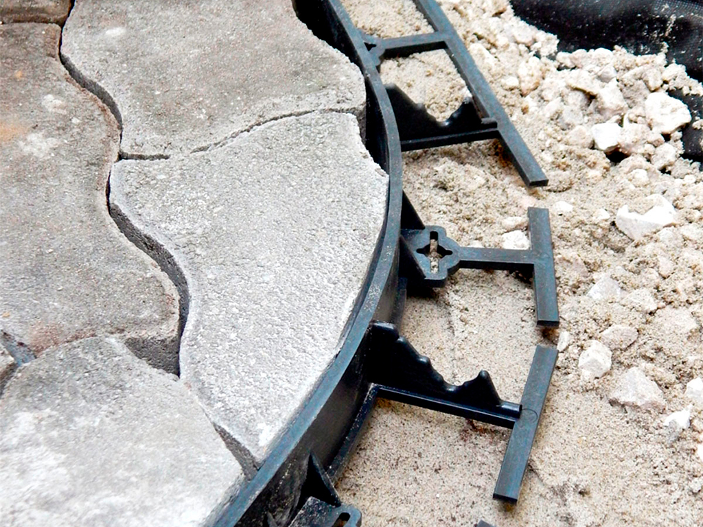 Пластиковый бордюр 45 мм, длина 1 м ГеоПластБорд GPBST-45 - Вид №21